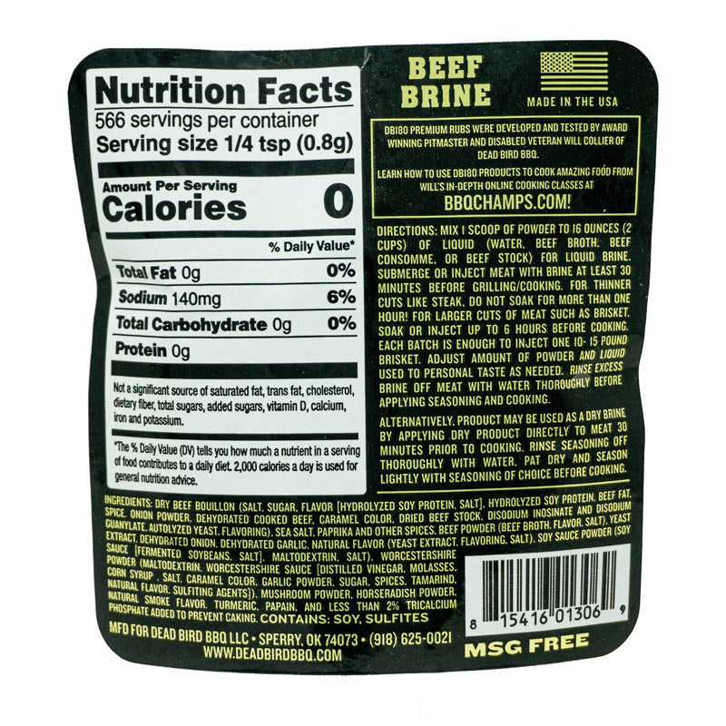 DB180 Beef Brine - DB180 Premium Products