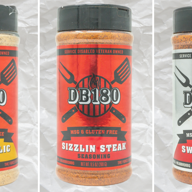 DB180 Premium Products Bold BBQ Rub bundle featuring flavorful spice blends for grilling and smoking perfection.