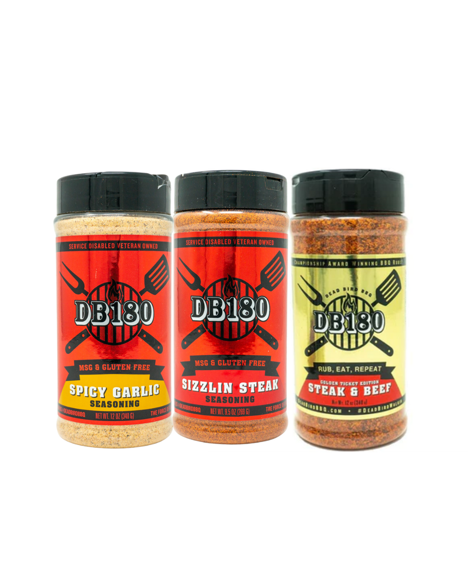 DB180 Steak Trio Bundle – Gluten-Free Steak Seasoning Pack