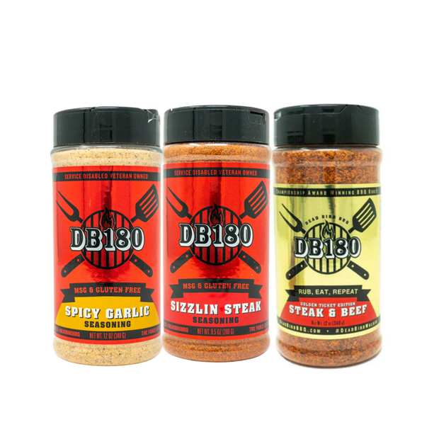 DB180 Steak Trio Bundle – Gluten-Free Steak Seasoning Pack