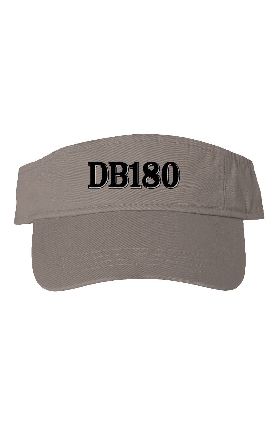 Orange adjustable DB180 logo visor hat by Apliiq, featuring a curved brim and embroidered logo for casual style.