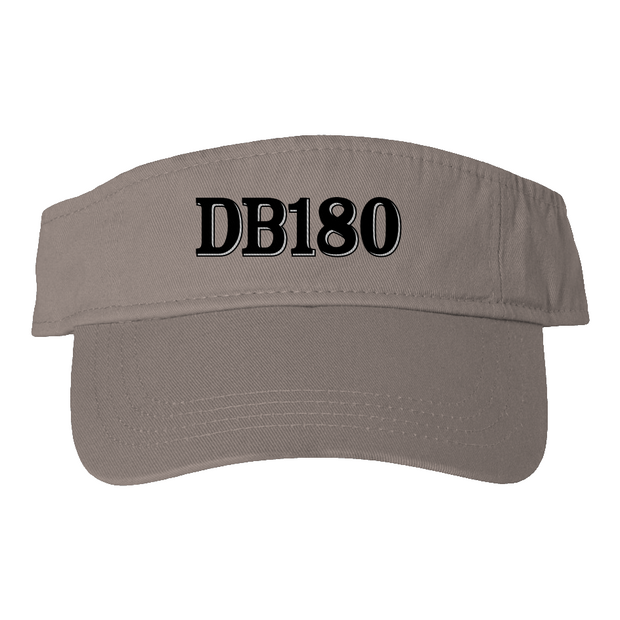 Orange adjustable DB180 logo visor hat by Apliiq, featuring a curved brim and embroidered logo for casual style.