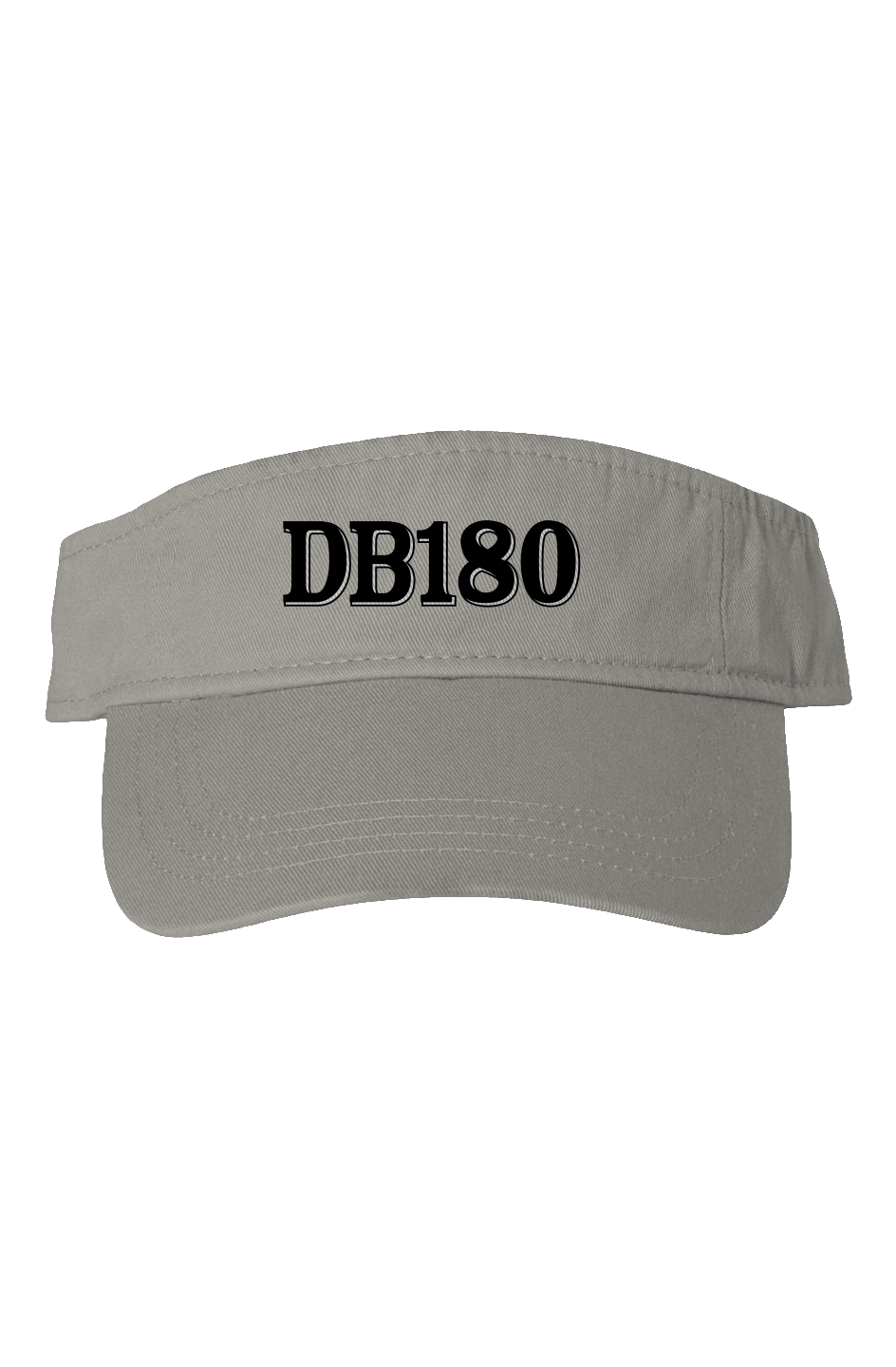 Adjustable orange DB180 Logo visor hat by Apliiq featuring a curved brim and embroidered logo design.