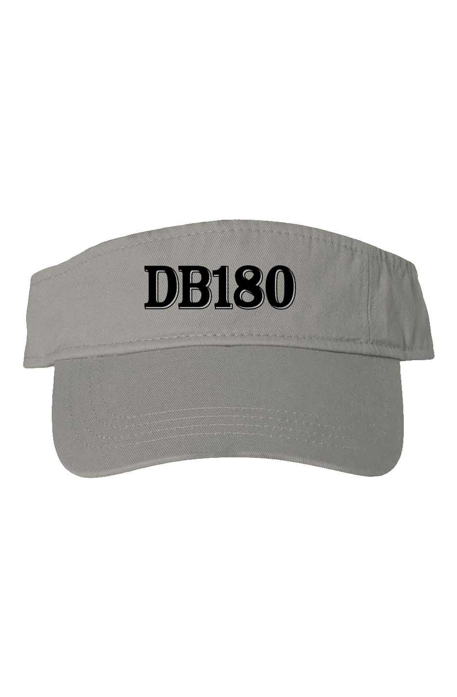 Adjustable orange DB180 Logo visor hat by Apliiq featuring a curved brim and embroidered logo design.