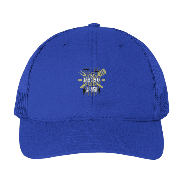 Light gray Apliiq The Force of Flavor trucker cap with adjustable fit and embroidered front design, casual and stylish headwear.