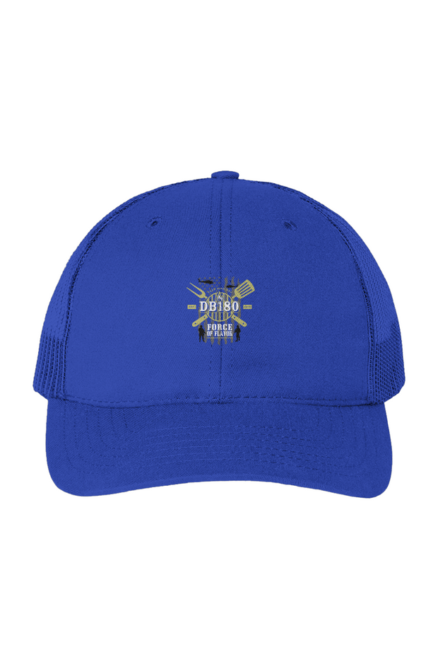 Light gray Apliiq The Force of Flavor trucker cap with adjustable fit and embroidered front design, casual and stylish headwear.