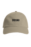 Apliiq DB180 embroidered logo cap, one-size beige hat with stitched logo detail, casual style for everyday wear.