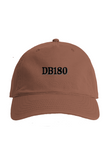A beige Apliiq DB180 embroidered logo cap, one size fits all, with detailed stitched branding on the front.