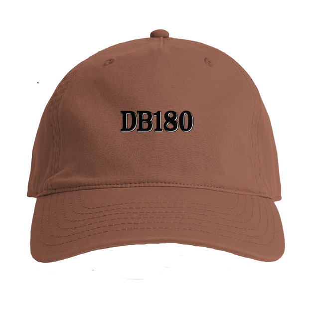 A beige Apliiq DB180 embroidered logo cap, one size fits all, with detailed stitched branding on the front.