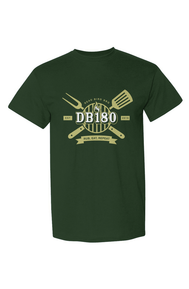 Black Apliiq DB180 DryBlend T-Shirt with round neckline and short sleeves, shown flat on a white background.