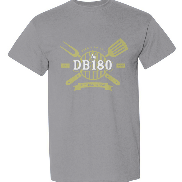 Black Apliiq DB180 DryBlend T-Shirt displayed flat with crew neckline and short sleeves, showcasing soft fabric and minimalist style.