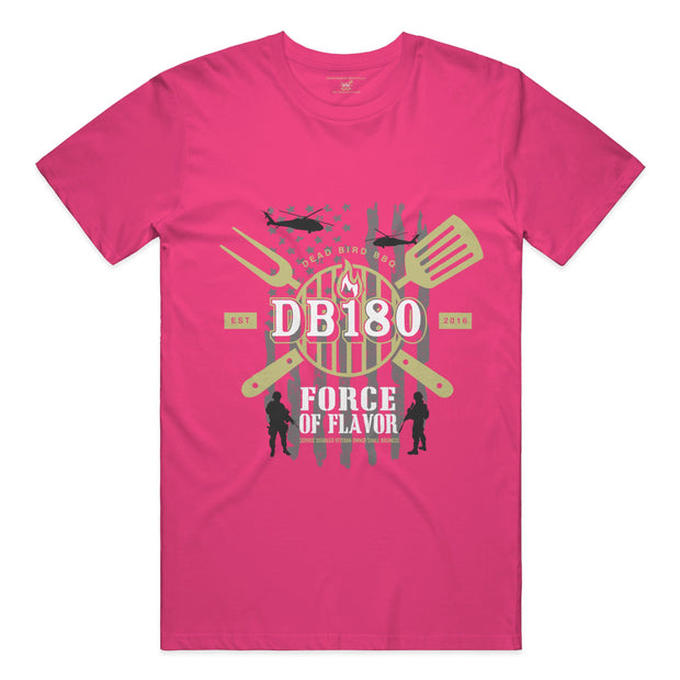 A safety orange DryBlend T-shirt from Apliiq's Force of Flavor Edition, showcasing a vibrant color and classic t-shirt fit.