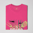 Apliiq DryBlend T-Shirt in safety orange, Force of Flavor Edition, showing front view with logo and vibrant color.