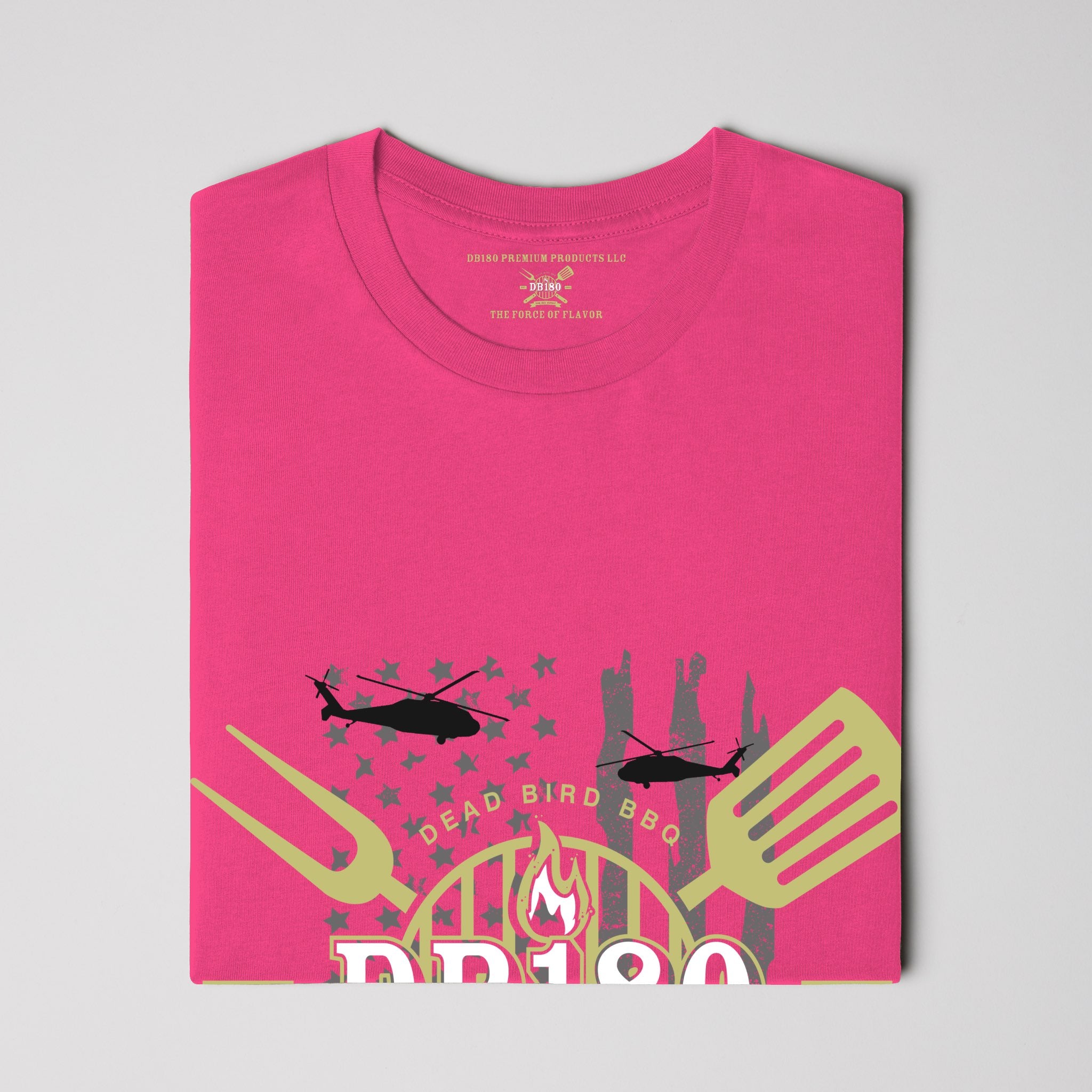 Apliiq DryBlend T-Shirt in safety orange, Force of Flavor Edition, showcasing a comfortable, vibrant cotton blend t-shirt.