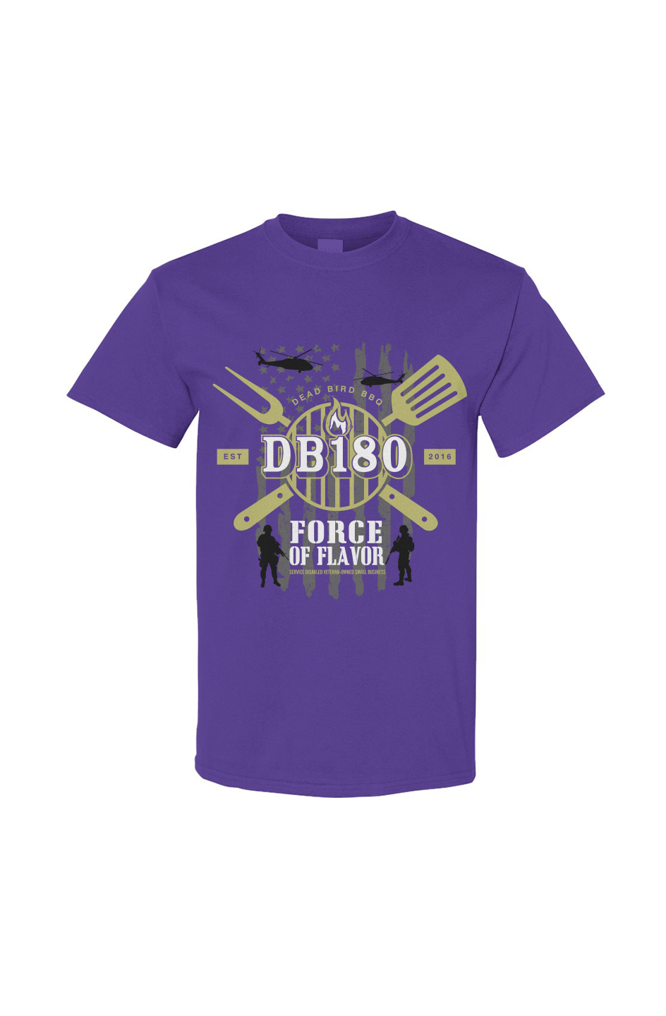 Apliiq DB180 Force Of Flavor cotton t-shirt in tropical blue, featuring a casual fit and graphic design on the front.