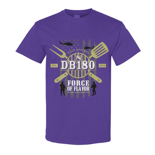 Apliiq DB180 Force Of Flavor cotton t-shirt in tropical blue, featuring a casual fit and graphic design on the front.