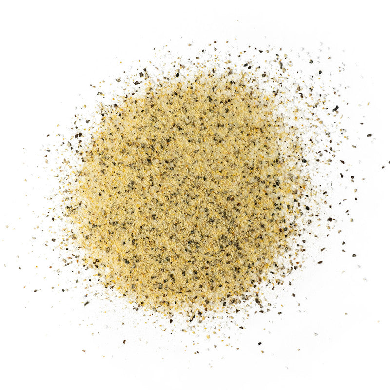 All purpose BBQ rub in a case from DB180 Premium Products, shown in a container with a textured spice blend.