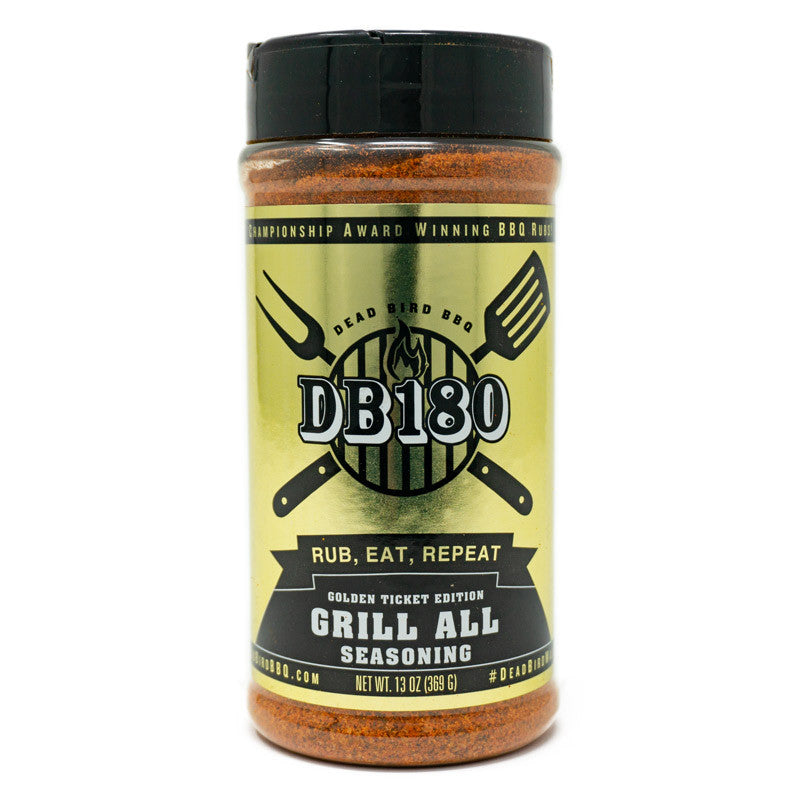 DB180 Premium BBQ Rub Grill All Case featuring a variety of flavorful spice blends in a convenient case.