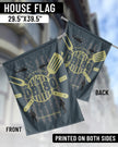 Fuel Housewares Team Pride Flag in charcoal grey, 29.5 by 39.5 inches, featuring a bold team pride design.