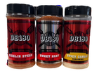 DB180 Premium Products gluten-free spicy BBQ rub bundle with flavorful seasoning pack in a resealable bag.