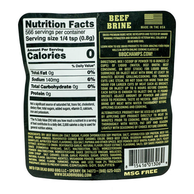 DB180 Beef Brine gluten-free injection for meats, showcasing a jar of flavorful brine for multiple proteins from DB180 Premium Products.