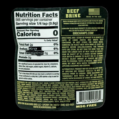 DB180 Beef Brine gluten-free injection for meats, showcasing a jar of flavorful brine for multiple proteins from DB180 Premium Products.